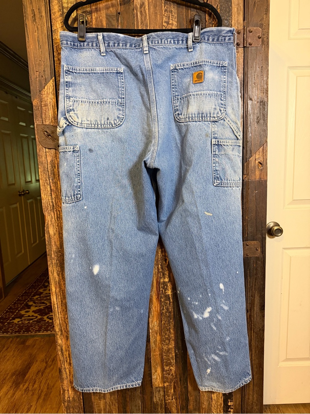 Vintage 2006 Carhartt B13 DST Jeans Men 40x32 Carpenter Dungaree Paint Distress